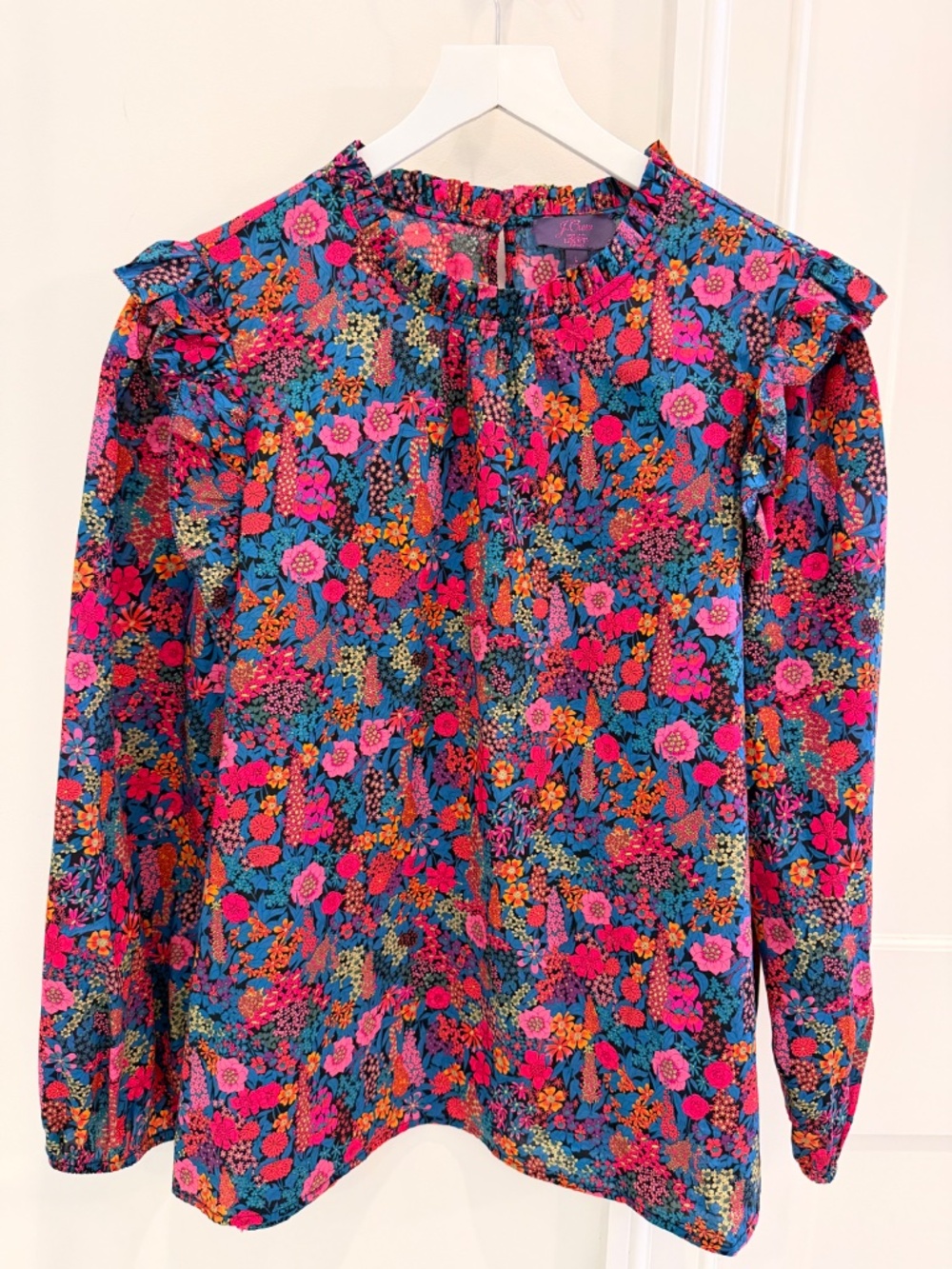 J. Crew Flutter-sleeve top in Liberty Ciara print Large